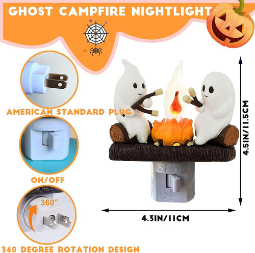 Ghost Campfire Nightlight, Ghosts Roasting Marshmallows